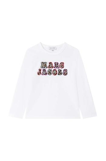 Detská bavlnená košeľa s dlhým rukávom Marc Jacobs biela farba,