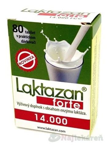 LAKTAZAN forte 14.000 FCC, enzým laktáza, 80 tbl