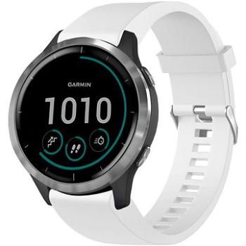 FIXED Silicone Strap na Garmin QuickFit 20 mm biely (FIXSST-QF20MM-WH)