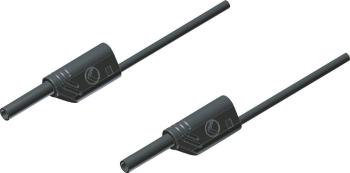 SKS Hirschmann MVL S 200/1 Au bezpečnostné meracie káble [lamelový zástrčka 2 mm  - lamelový zástrčka 2 mm ] 2.00 m čier