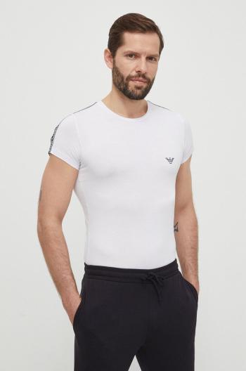 Tričko Emporio Armani Underwear biela farba, s nášivkou, 111035 4R523