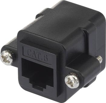 Renkforce RJ45 sieťový adaptér CAT 6 [1x RJ45 zásvuka - 1x RJ45 zásvuka]  čierna