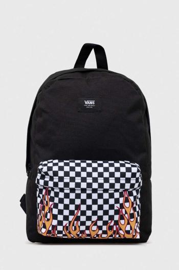 Detský ruksak Vans BY NEW SKOOL BACKPAC čierna farba, malý, vzorovaný