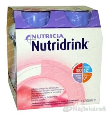 NUTRIDRINK jahodová príchuť sol 4 x 200 ml