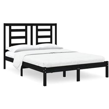 Rám postele čierny masívne drevo 120 × 190 cm Small Double, 3104322