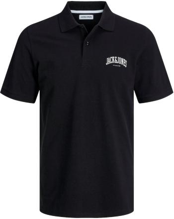 Jack&Jones Pánske polo tričko JJEJOSH Standard Fit 12247387 Black XL