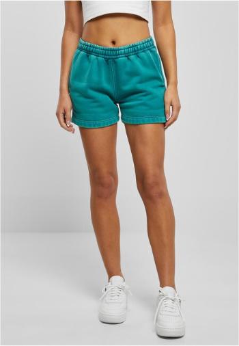 Urban Classics Ladies Stone Washed Shorts watergreen - 5XL