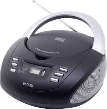 Denver TCU-211 CD-rádio FM AUX, USB, CD   čierna, sivá