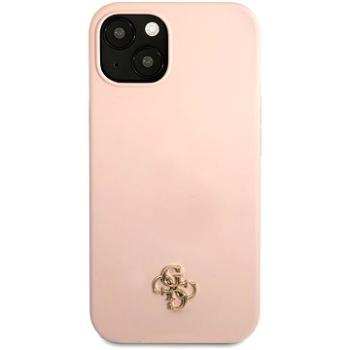 Guess 4G Silicone Metal Logo kryt pre Apple iPhone 13 mini Pink (GUHCP13SS4LP)