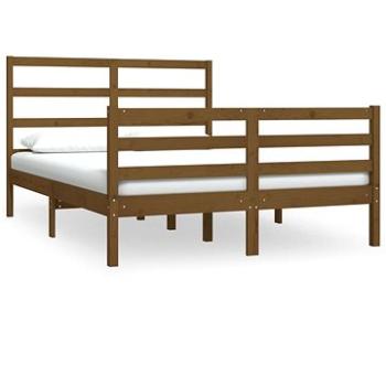 Rám postele medovo hnedý masívna borovica 150×200 cm King Size, 3105014