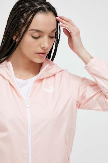 Vetrovka Puma Essentials Solid oranžová farba, prechodná