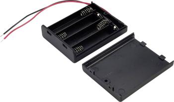 TRU COMPONENTS SBH441A batériový držák 4x micro (AAA) kábel