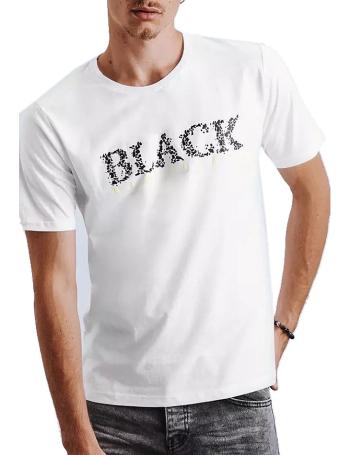 Biele tričko s nápisom black vel. XL