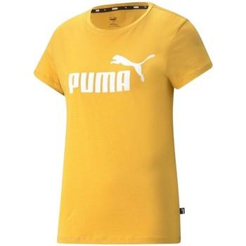 Puma  Tričká s krátkym rukávom Ess Logo Tee  Žltá