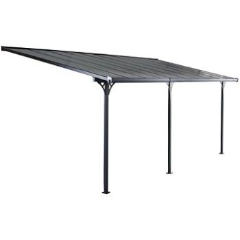 Pergola záhradná BRUCE J – sivá, polykarbonát (8595226708479)