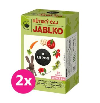 2x LEROS Čaj detský Jablko 20x2g