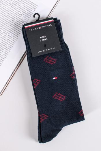 Tmavomodré pánske ponožky Monogram Sock - dvojbalenie