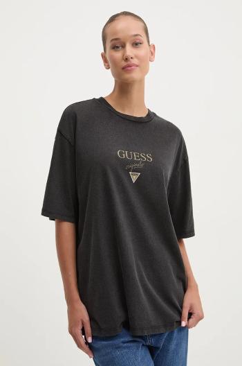 Bavlnené tričko Guess Originals čierna farba, s potlačou, M4BI15 K8FQ4