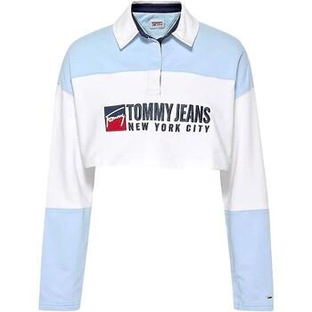 Tommy Jeans  Tričká s krátkym rukávom POLO CORTO AZUL MUJER   DW0DW13430  Biela
