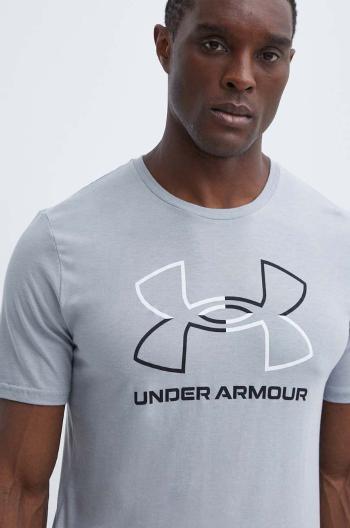 Tričko Under Armour pánsky, šedá farba, vzorovaný