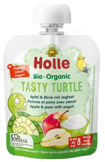 HOLLE Chutné želvietko - bio detský ovocný puding s jogurtom 85 g