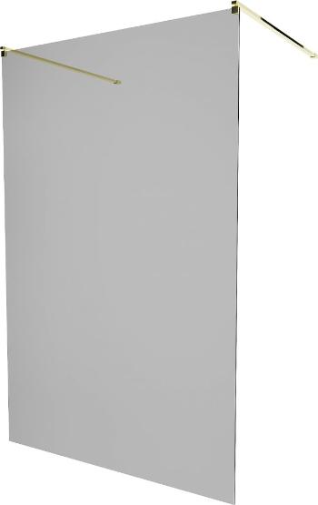 MEXEN/S - KIOTO samostatne stojaca sprchová zástena 100 x 200 cm, grafit, zlatá 800-100-002-50-40