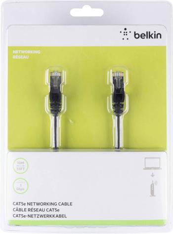 Belkin A3L793BT10MBKHS RJ45 sieťové káble, prepojovacie káble CAT 5e S/FTP 10.00 m čierna s ochranou 1 ks
