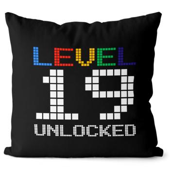 Vankúš Level unlocked (vek: 19, Velikost: 40 x 40 cm)