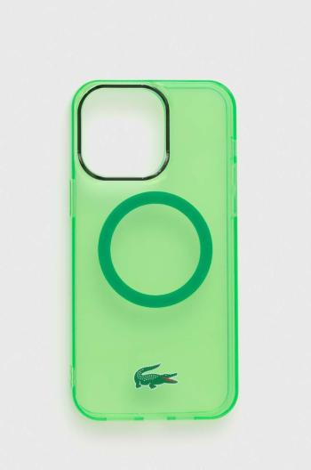 Puzdro na mobil Lacoste iPhone 14 Pro Max 6,7" zelená farba