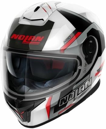 Nolan N80-8 Wanted N-Com Metal White Red/Black/Silver XL Prilba