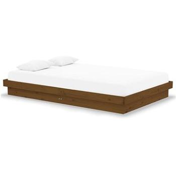Rám postele medovo hnedý masívne drevo 120 × 190 cm Small Double, 819945