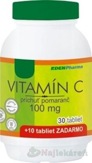 EdenPharma Vitamín C 100 mg príchuť pomaranč 40 tabliet