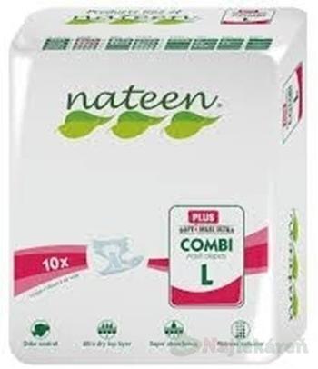 Nateen COMBI PLUS L plienky inkontinenčné, obvod bokov 115-150cm, savosť 2850ml, 10ks