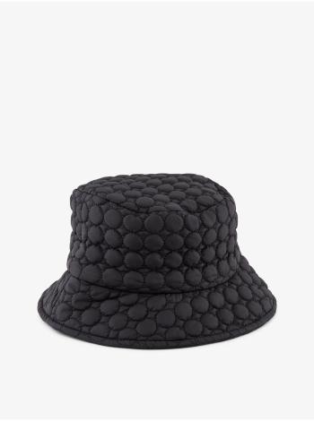 Čierny dámsky vzorovaný klobúk Pieces Ana