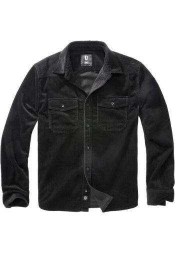 Brandit Corduroy Classic Shirt Long Sleeve black - XL