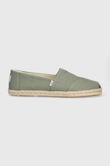 Espadrilky Toms Alpargata Rope zelená farba, 10019811