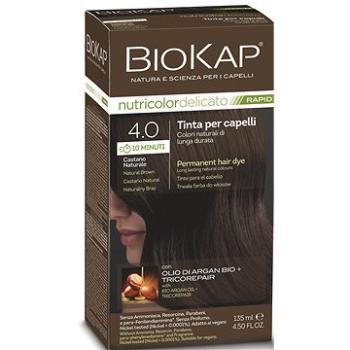 BIOKAP Delicato Rapid Farba na vlasy – 4.00 Prírodná hnedá tmavá 135 ml (8030243015259)