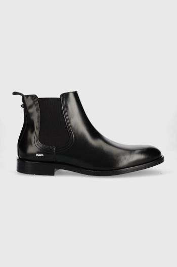 Kožené topánky chelsea Karl Lagerfeld Urano Iv pánske, čierna farba