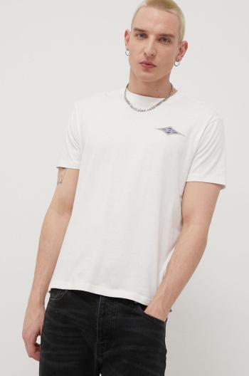Bavlnené tričko Billabong biela farba, s potlačou