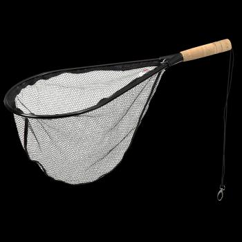 Dam podberák s korkovou rukoväťou a pogumovanou sieťkou wading fly net cork rubberized 40x28x25 cm