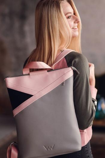 Ružovo-sivý ruksak Tiara