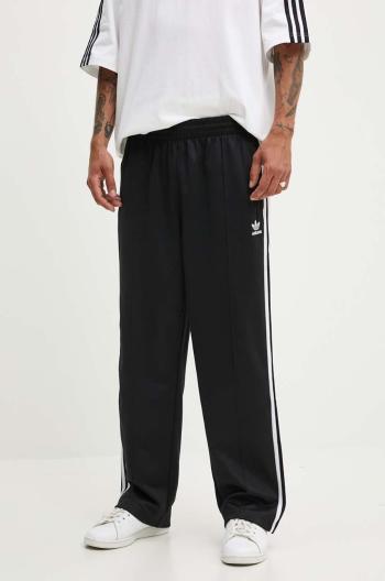 Nohavice adidas Originals Adicolor Baggy Fit Firebird Pant pánske, čierna farba, rovné, IZ4801