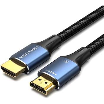 Vention Cotton Braided HDMI-A Male to Male HD Cable 8K 5 m Blue Aluminum Alloy Type (ALGLJ)
