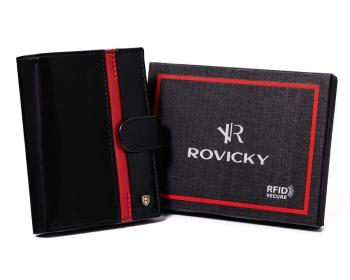 Štýlová pánska peňaženka Rovicky Black-Red N575L-RVTP skl.