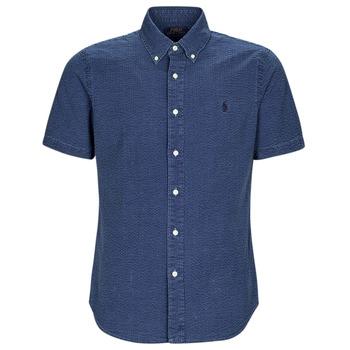 Polo Ralph Lauren  Košele s krátkym rukávom CHEMISE COUPE DROITE EN SEERSUCKER  Modrá