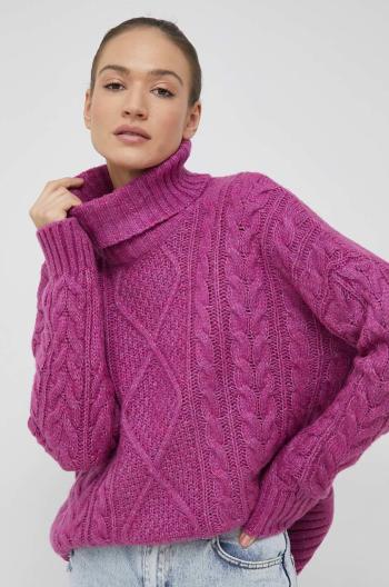 Vlnený sveter Answear Lab dámsky, fialová farba