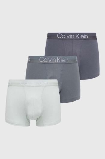 Boxerky Calvin Klein Underwear 3-pak pánske, šedá farba