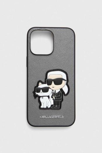 Puzdro na mobil Karl Lagerfeld iPhone 14 Pro Max 6.7" strieborná farba