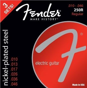 Fender 250R Electric Nickel Plated Steel Ball End 10-46 3 pack Struny pre elektrickú gitaru