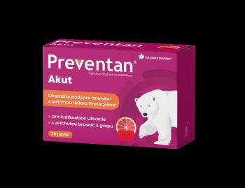 PREVENTAN Akut s príchuťou brusníc a grepu 30 tabliet